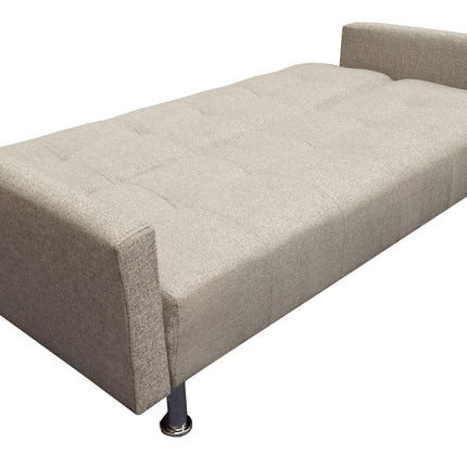 Sofa Cama Paris Lino Beige, Brazos plegables, El Bazar Store, Futon 3 posiciones