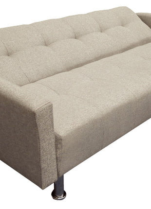 Sofa Cama Paris Lino Beige, Brazos plegables, El Bazar Store, Futon 3 posiciones