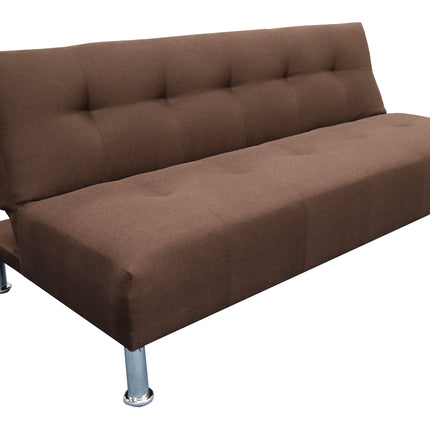 Sofa Cama Paris Lino Chocolate, Brazos plegables, El Bazar Store, Futon 3 posiciones
