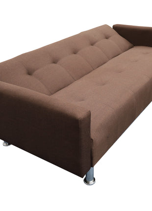 Sofa Cama Paris Lino Chocolate, Brazos plegables, El Bazar Store, Futon 3 posiciones