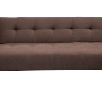 Sofa Cama Paris Lino Chocolate, Brazos plegables, El Bazar Store, Futon 3 posiciones