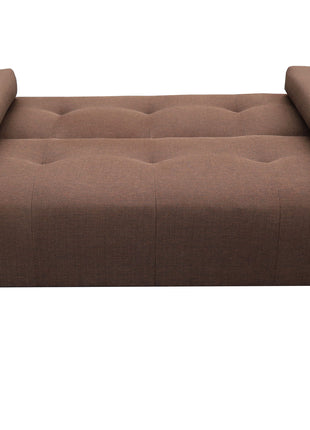 Sofa Cama Paris Lino Chocolate, Brazos plegables, El Bazar Store, Futon 3 posiciones