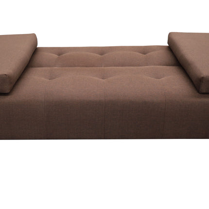 Sofa Cama Paris Lino Chocolate, Brazos plegables, El Bazar Store, Futon 3 posiciones