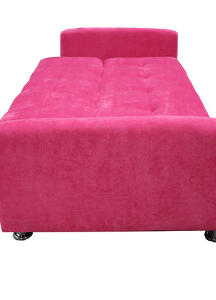 Sofa Cama Paris terciopelo Rosa, Brazos plegables, El Bazar Store, Futon 3 posiciones