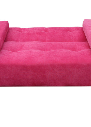 Sofa Cama Paris terciopelo Rosa, Brazos plegables, El Bazar Store, Futon 3 posiciones