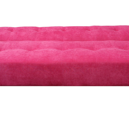 Sofa Cama Paris terciopelo Rosa, Brazos plegables, El Bazar Store, Futon 3 posiciones