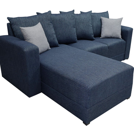 Sala Esquinera Lombar Lino Azul Marino- 220x160 cm, El Bazar Store