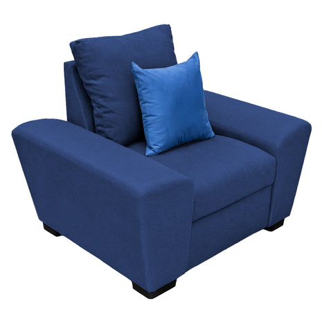 Sillón El Bazar Store Islandia Lino Azul Marino 1 plaza, Modular, Moderno, Sofá, sala