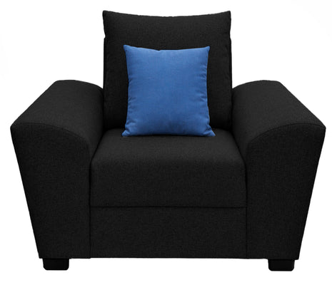 Sillón El Bazar Store Islandia Lino Negro 1 plaza, Modular, Moderno, Sofá, sala