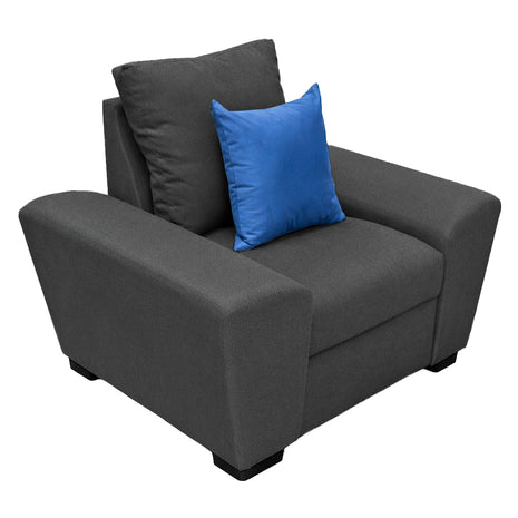 Sillón El Bazar Store Islandia Lino Gris oxford 1 plaza, Modular, Moderno, Sofá, sala