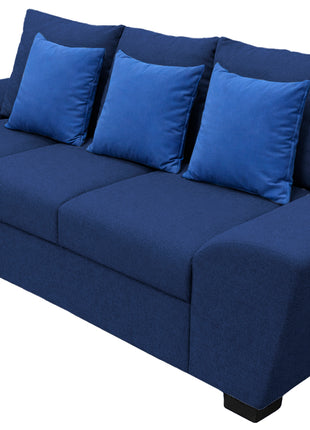 Sofá El Bazar Store Islandia Lino Azul Marino 3 plazas, Modular, Moderno, Sala
