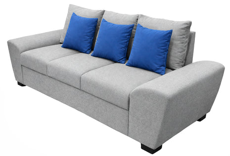 Sofá El Bazar Store Islandia Lino Gris Plata 3 plazas, Modular, Moderno, Sala