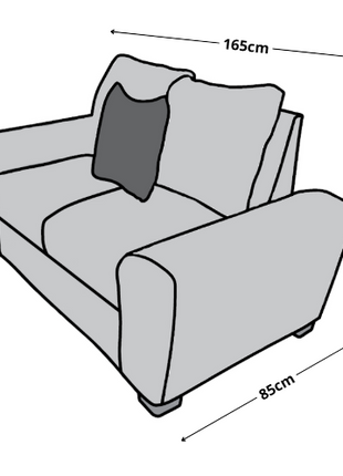 Sala Modular 3-2-1 El Bazar Store Islandia Gris Oxford, Sofa, Love seat y sillon