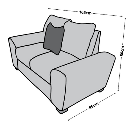 Sala Modular 3-2-1 El Bazar Store Islandia Gris Oxford, Sofa, Love seat y sillon