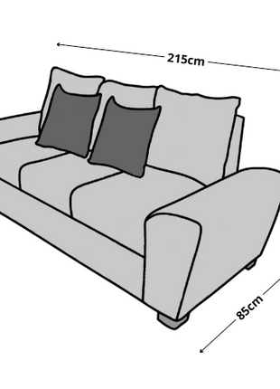 Sala Modular 3-2-1 El Bazar Store Islandia Gris Oxford, Sofa, Love seat y sillon
