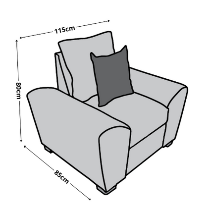 Sillon El Bazar Store Islandia Lino Chocolate 1 plaza, Modular, Moderno, Sofa, sala