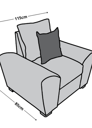 Sala Modular 3-2-1 El Bazar Store Islandia Gris Oxford, Sofa, Love seat y sillon
