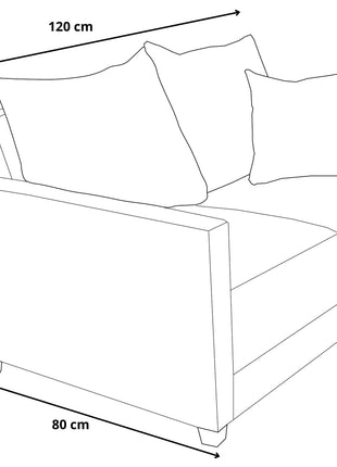 Love seat El Bazar Store Atlanta Lino Gris Oxford 2 plazas Modular Moderno