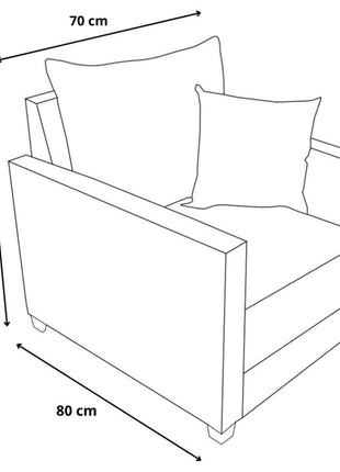 Sillón El Bazar Store Atlanta Lino Negro 1 plaza Modular Moderno