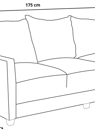 Sofa El Bazar Store Atlanta Lino Beige 3 plazas Modular Moderno