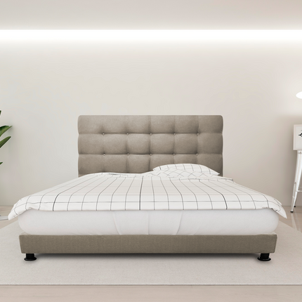 Cabecera El Bazar Store Linq King Size Beige, Ajuste de altura