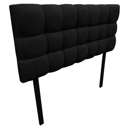 Cabecera El Bazar Store Linq King Size Negro, Ajuste de altura