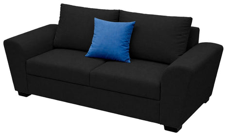 Love seat El Bazar Store Islandia Lino negro 2 plazas, Modular, Moderno, Sala, sofá
