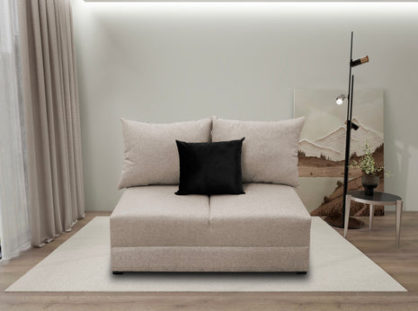 Love Seat El Bazar Store Orlando Beige Tela Lino nacional Sillon 2 plazas Modular