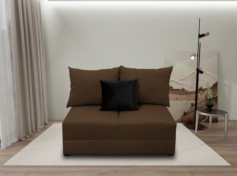 Love Seat El Bazar Store Orlando Chocolate Tela Lino nacional Sillon 2 plazas Modular