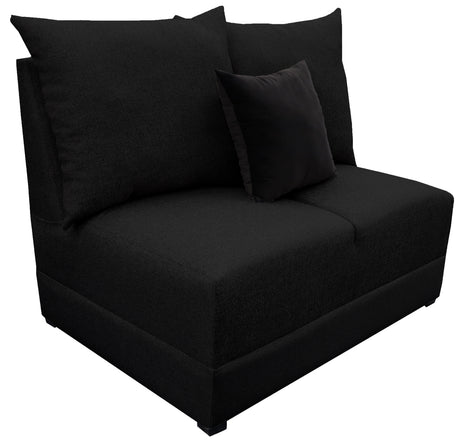 Love Seat El Bazar Store Orlando Negro Tela Lino nacional Sillon 2 plazas Modular