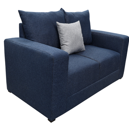 Love seat El Bazar Store Miami Lino azul marino 2 plazas, Modular, Moderno, Sala