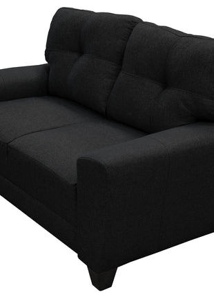 Love seat El Bazar Store Sidney Lino Negro 2 plazas, Modular, Moderno, Sala, Sofa