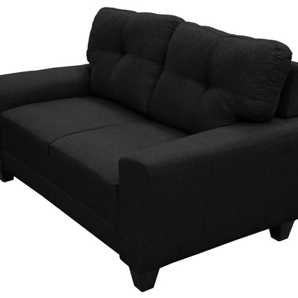 Love seat El Bazar Store Sidney Lino Negro 2 plazas, Modular, Moderno, Sala, Sofa