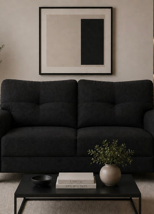 Sala Modular 3-2 El Bazar Store Sidney Lino nacional Negro Sofá Love seat