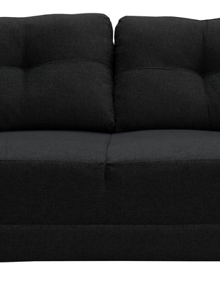 Love seat El Bazar Store Sidney Lino Negro 2 plazas, Modular, Moderno, Sala, Sofa