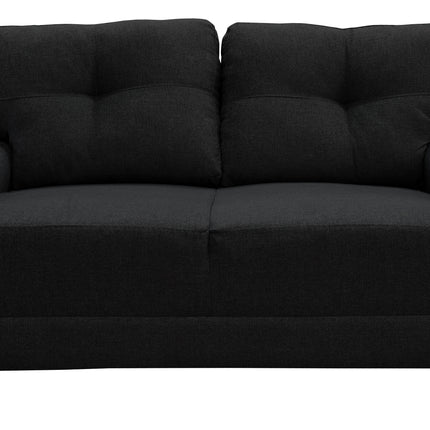 Love seat El Bazar Store Sidney Lino Negro 2 plazas, Modular, Moderno, Sala, Sofa