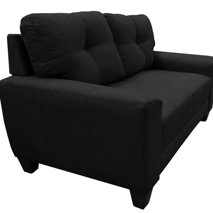 Love seat El Bazar Store Sidney Lino Negro 2 plazas, Modular, Moderno, Sala, Sofa