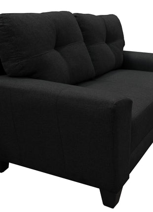Sala Modular 3-2-1 El Bazar Store Sidney Gris Negro, Sofa, Love seat y sillon