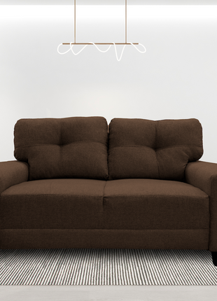 Love seat El Bazar Store Sidney Lino Chocolate 2 plazas, Modular, Moderno, Sala, Sofa