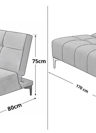Sofa Cama Reclinable El Bazar Store Milo , Futon 3 posiciones, Sala