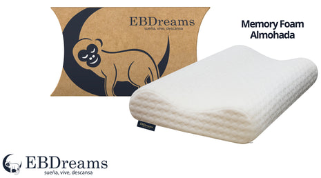 Almohada EBDreams Memory Foam Estandar Media Ergonómica Bambú El Bazar Store