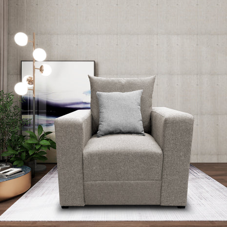 Sillon El Bazar Store Miami Lino Beige 1 Plaza, Modular, Moderno, Sala