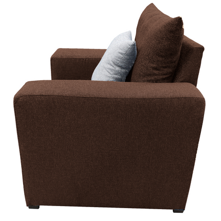 Sillon El Bazar Store Miami Lino Chocolate 1 plaza, Modular, Moderno, Sala