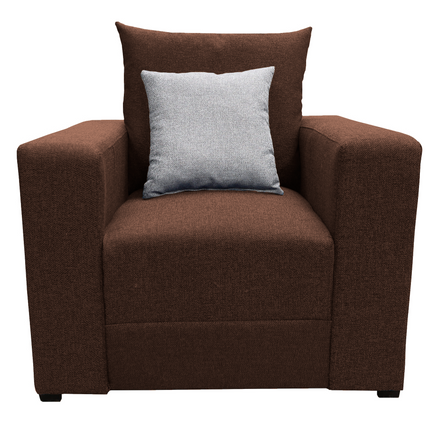 Sillon El Bazar Store Miami Lino Chocolate 1 plaza, Modular, Moderno, Sala