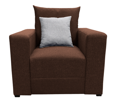 Sillon El Bazar Store Miami Lino Chocolate 1 plaza, Modular, Moderno, Sala