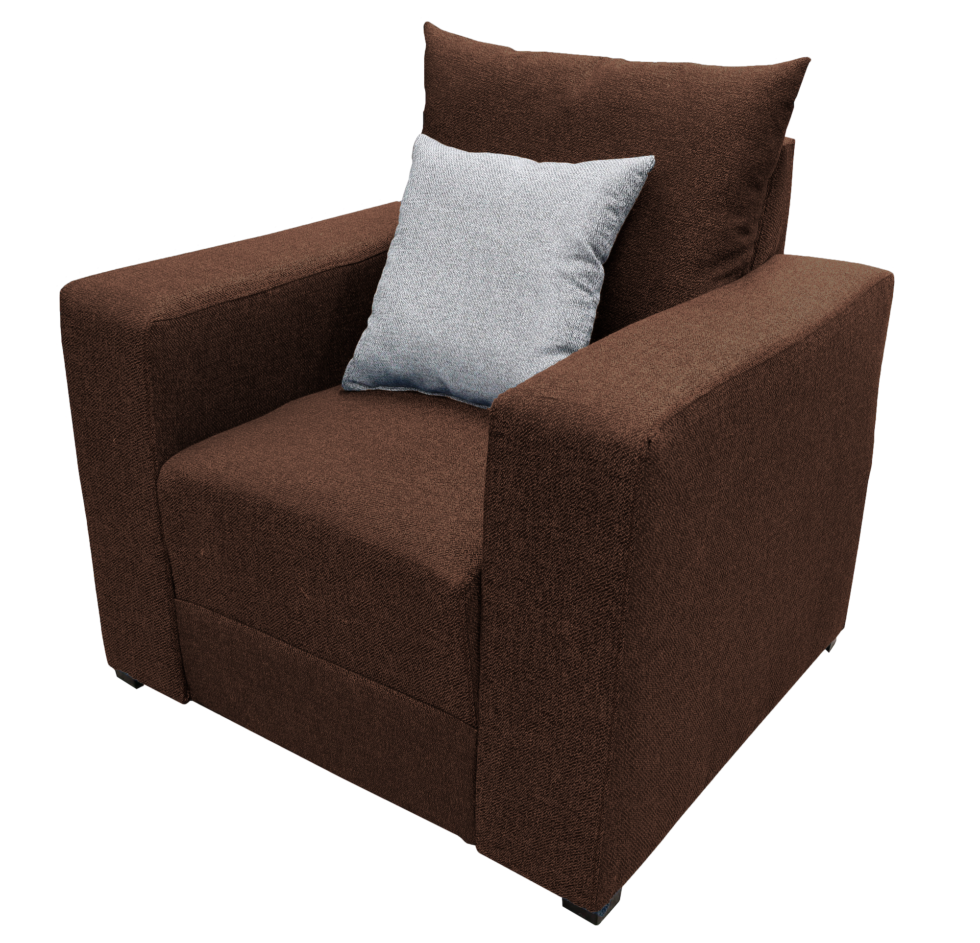 Sillon El Bazar Store Miami Lino Chocolate 1 plaza, Modular, Moderno, Sala
