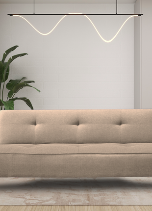 Sofa Cama Reclinable El Bazar Store Milo Beige , Futon 3 posiciones, Sala