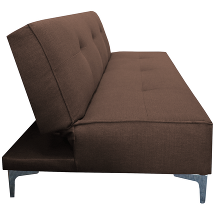 Sofa Cama Reclinable El Bazar Store Milo Chocolate , Futon 3 posiciones, Sala