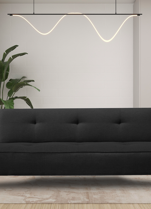Sofa Cama Reclinable El Bazar Store Milo Negro , Futon 3 posiciones, Sala