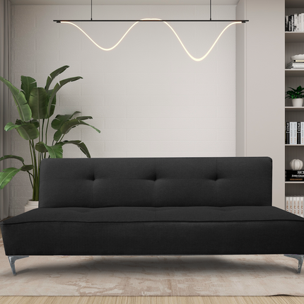 Sofa Cama Reclinable El Bazar Store Milo Negro , Futon 3 posiciones, Sala